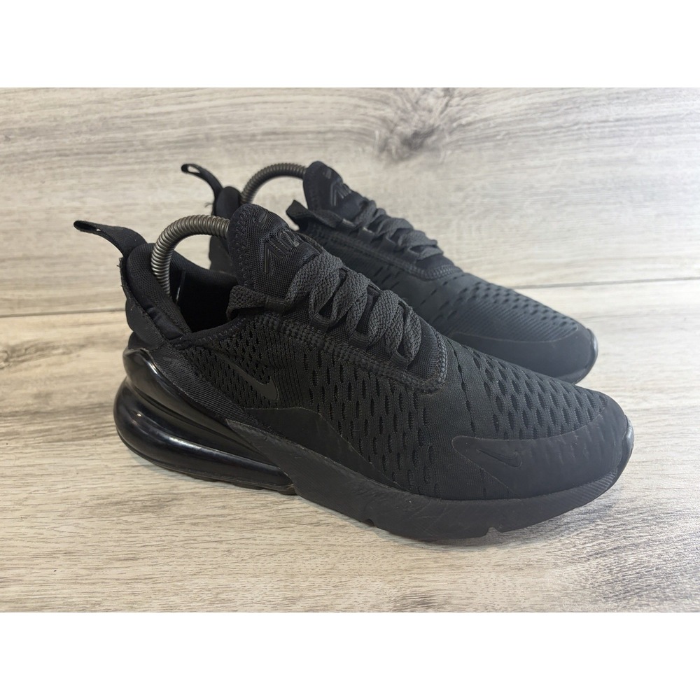 Nike Air Max 270 Triple Black Womens 8.5 Running Shoes AH6789-006 Sneakers
